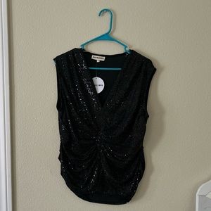 Sparkly, drawstring shirt
